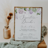 Poster Panneau boisson Rustique Lilac Signature