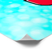 Poster Panneau boisson turquoise et noire pour cuisine (Coin)