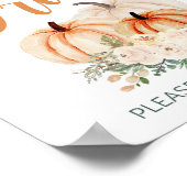 Poster Panneau Boissons de Baby shower citrouille (Coin)