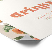 Poster Panneau Boissons fleurs sauvages (Coin)