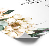 Poster Panneau Boissons Mariages florales blanches (Coin)