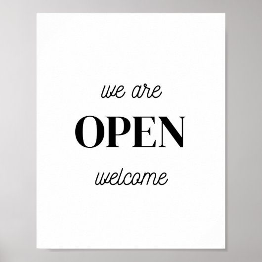 Poster Panneau Boutique de détail, Blanc noir Nous sommes (Devant)