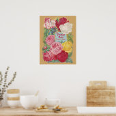 Poster Panneau Boutique Vintage Rose (Cuisine)
