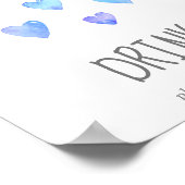 Poster Panneau Boy Baby shower Boy Boy Hearts (Coin)