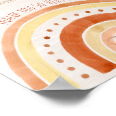 Poster Panneau cadeau Baby shower neutre arc-en-ciel (Coin)