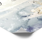 Poster Panneau Cadeaux Baby shower Ours Aquarelle (Coin)