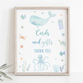 Poster Panneau Cadeaux d'anniversaire Blue Pastel Under t