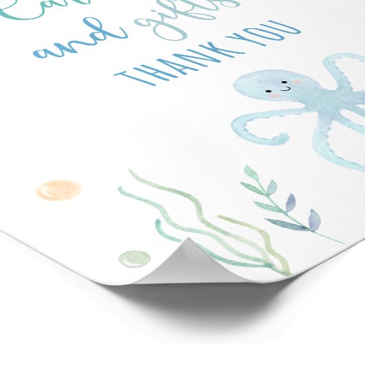 Poster Panneau Cadeaux d'anniversaire Blue Pastel Under t (Coin)