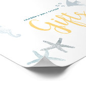 Poster Panneau Cadeaux de Baby shower sur le thème de la  (Coin)