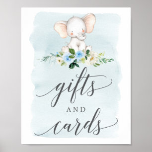 Poster Panneau Cadeaux et cartes Blue Elephant