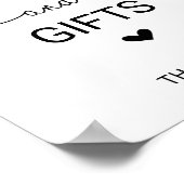 Poster Panneau Cadeaux et Cartes Cœurs d'Amour (Coin)