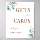 Poster Panneau Cadeaux et cartes Eucalyptus (Devant)