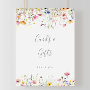 Poster Panneau Cadeaux et cartes Fleurs sauvages colorées