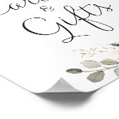 Poster Panneau Cadeaux Floral Bourgogne verte Cartes de M (Coin)