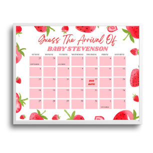 Poster Panneau Calendrier de date d'échéance du Baby show