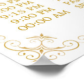 Poster Panneau Calendrier des événements mariage | Gatsby (Coin)