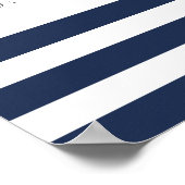 Poster Panneau Calendrier du Mariage d'Ancres nautiques (Coin)