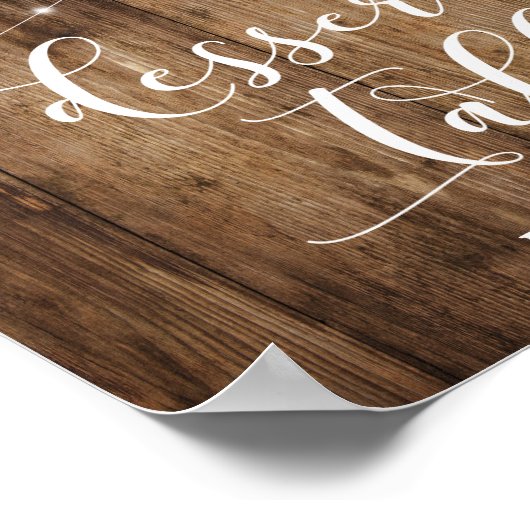 Poster Panneau Calligraphie de table de dessert Wood & Li (Coin)