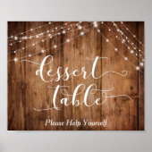 Poster Panneau Calligraphie de table de dessert Wood & Li (Devant)