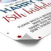 Poster Panneau Capsule de l'heure d'anniversaire du baseb (Coin)