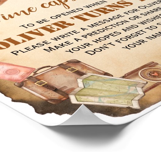 Poster Panneau Capsule heure d'anniversaire de l'avion vi (Coin)