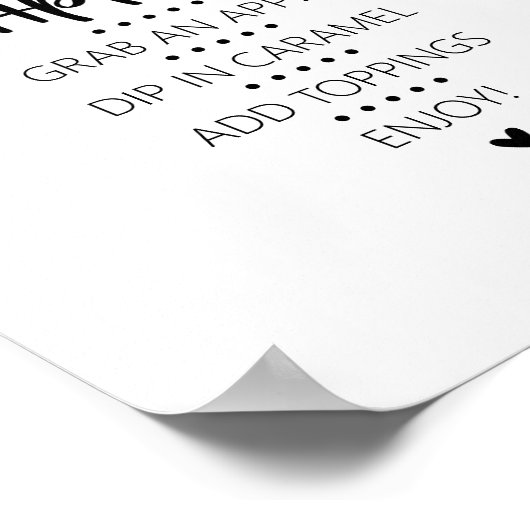 Poster Panneau Caramel à barre Apple (Coin)