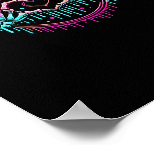 Poster Panneau cardiaque Mains de squelette - Squelette É (Coin)