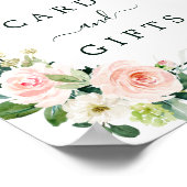 Poster Panneau Carré Blush Pink Bloom Wedding Cartes & Ca (Coin)