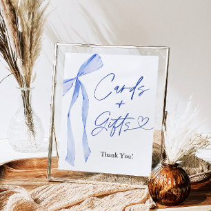 Poster Panneau Carte bleue et GIfts