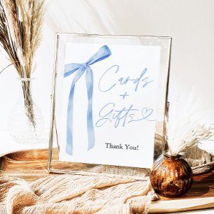 Poster Panneau Carte bleue et GIfts