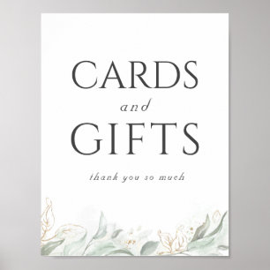 Poster Panneau Cartes de mariage et cadeaux
