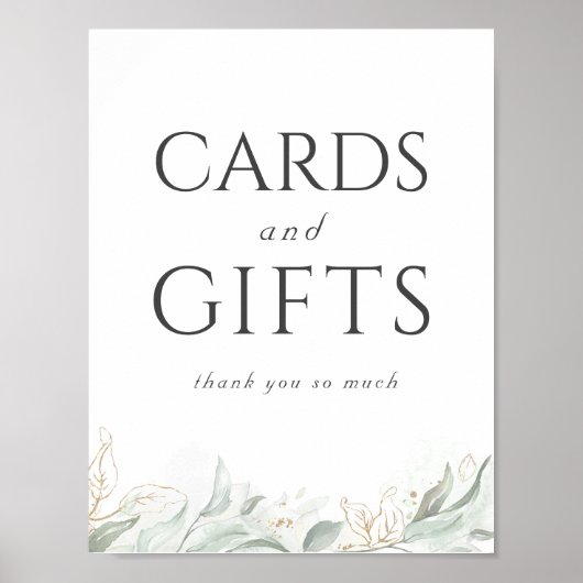 Poster Panneau Cartes de mariage et cadeaux (Devant)