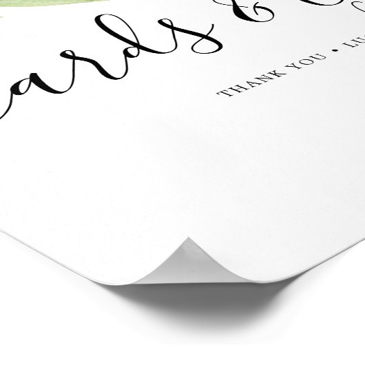 Poster Panneau Cartes de mariage et cadeaux | Feuilles bo (Coin)