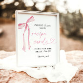 Poster Panneau Cartes de recettes Bow | Carte de recette 