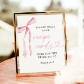 Poster Panneau Cartes de recettes Bow | Carte de recette 