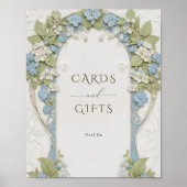 Poster Panneau Cartes et cadeaux Blue Hydrangeas (Devant)