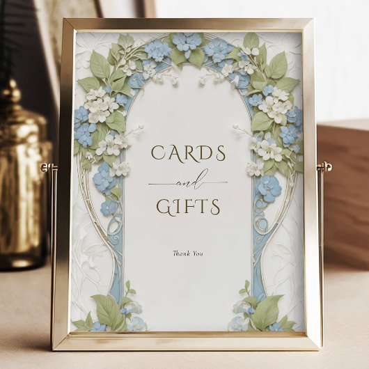 Poster Panneau Cartes et cadeaux Blue Hydrangeas