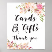 Poster Panneau Cartes et cadeaux Boho (Devant)