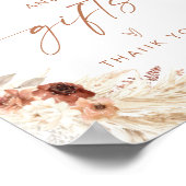 Poster Panneau Cartes et cadeaux Boho | Flore en terre cu (Coin)