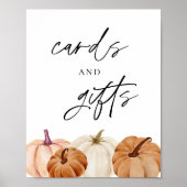 Poster Panneau Cartes et Cadeaux citrouille (Devant)