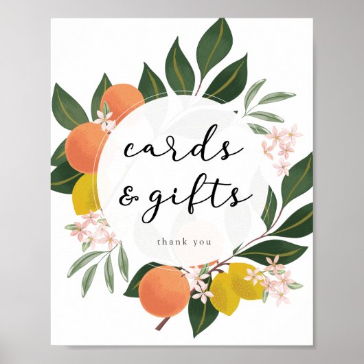 Poster Panneau Cartes et cadeaux Citrus (Devant)