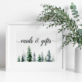 Poster Panneau Cartes et cadeaux de bois