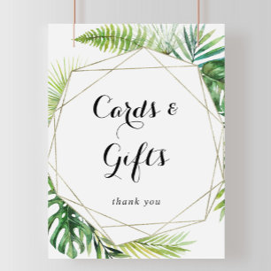 Poster Panneau Cartes et cadeaux de destination géométriq