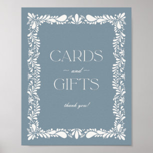 Poster Panneau Cartes et cadeaux Dusty Blue Talavera