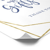 Poster Panneau Cartes Et Cadeaux Fleuris Bleu Poussiéreux (Coin)