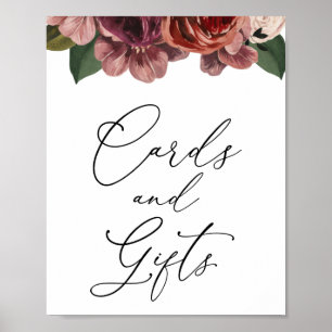 Poster Panneau Cartes et Cadeaux Fleuris Bourgogne Automn