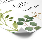 Poster Panneau Cartes et Cadeaux Floraux Simples Eucalypt (Coin)