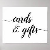 Poster Panneau Cartes et Cadeaux noir et blanc (Devant)
