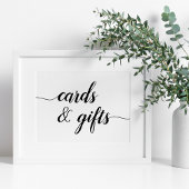 Poster Panneau Cartes et Cadeaux noir et blanc