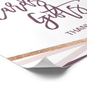 Poster Panneau Cartes et Cadeaux Streamers Or Rose (Coin)